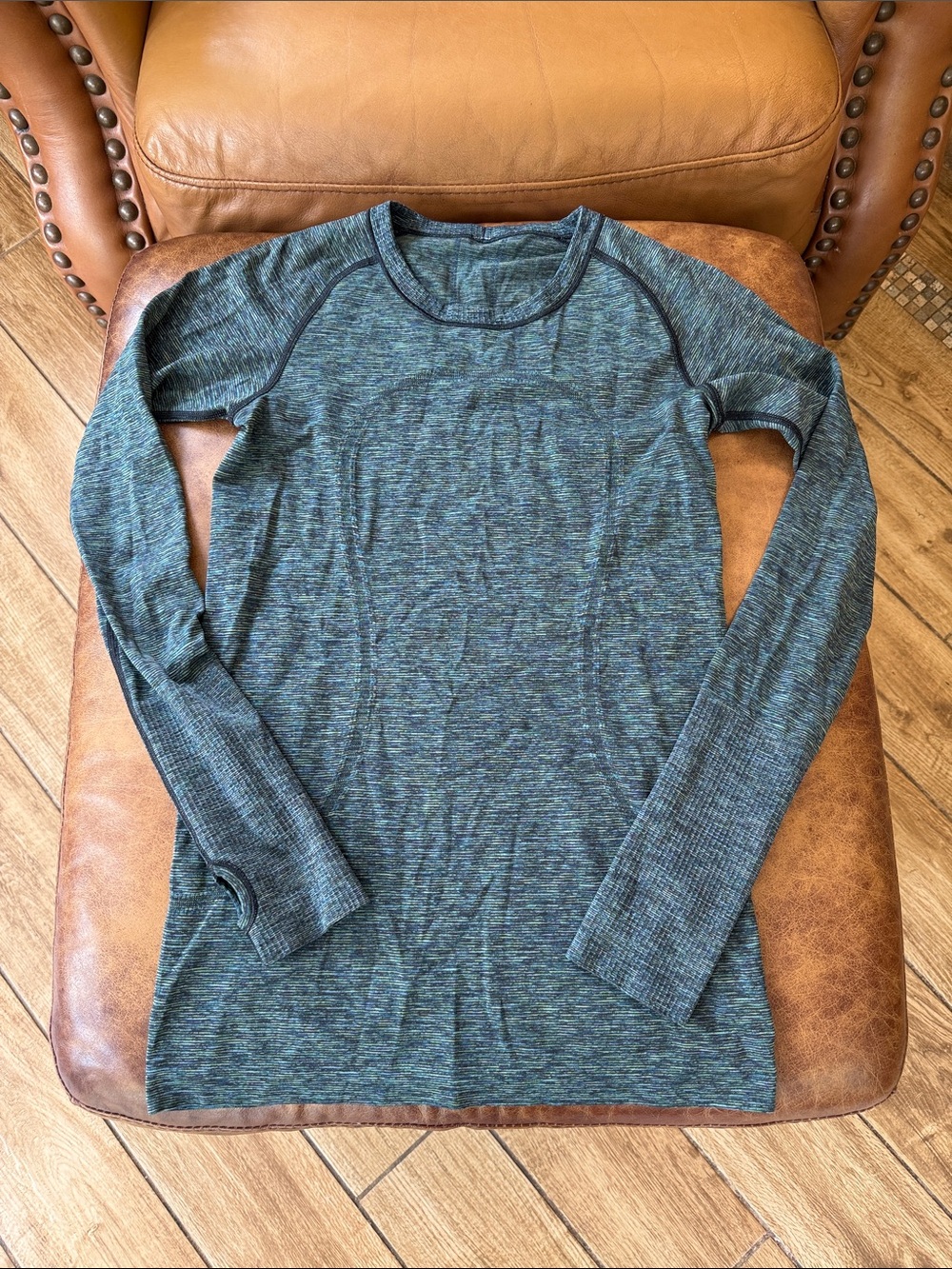 RARE!! Lululemon Swiftly Tech Long Sleeve Crew Sz 6 2017 Seawheeze Blue Green